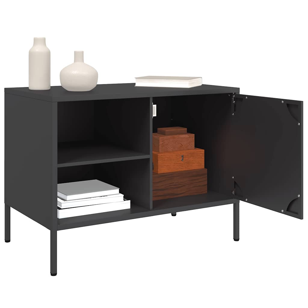 tv-bord 68x39x50,5 cm stål sort