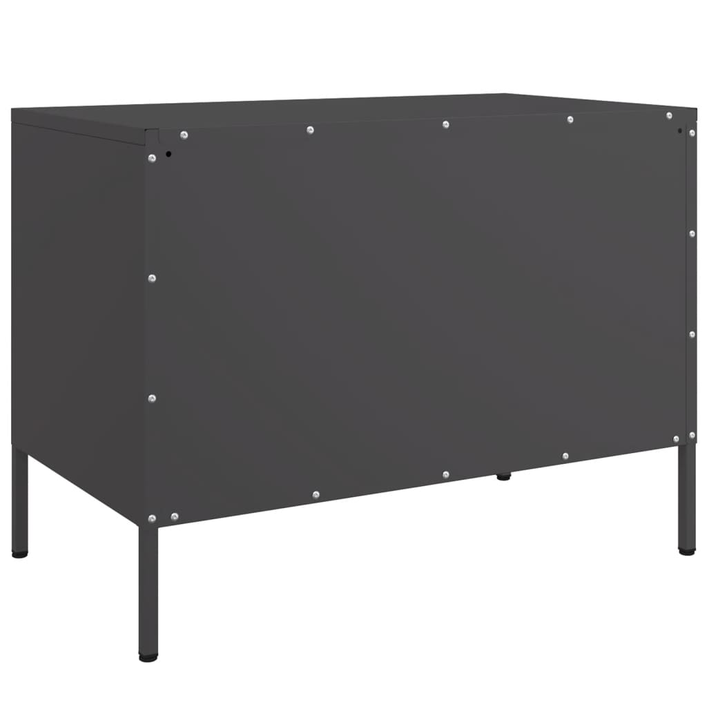 tv-borde 2 stk. 68x39x50,5 cm stål sort