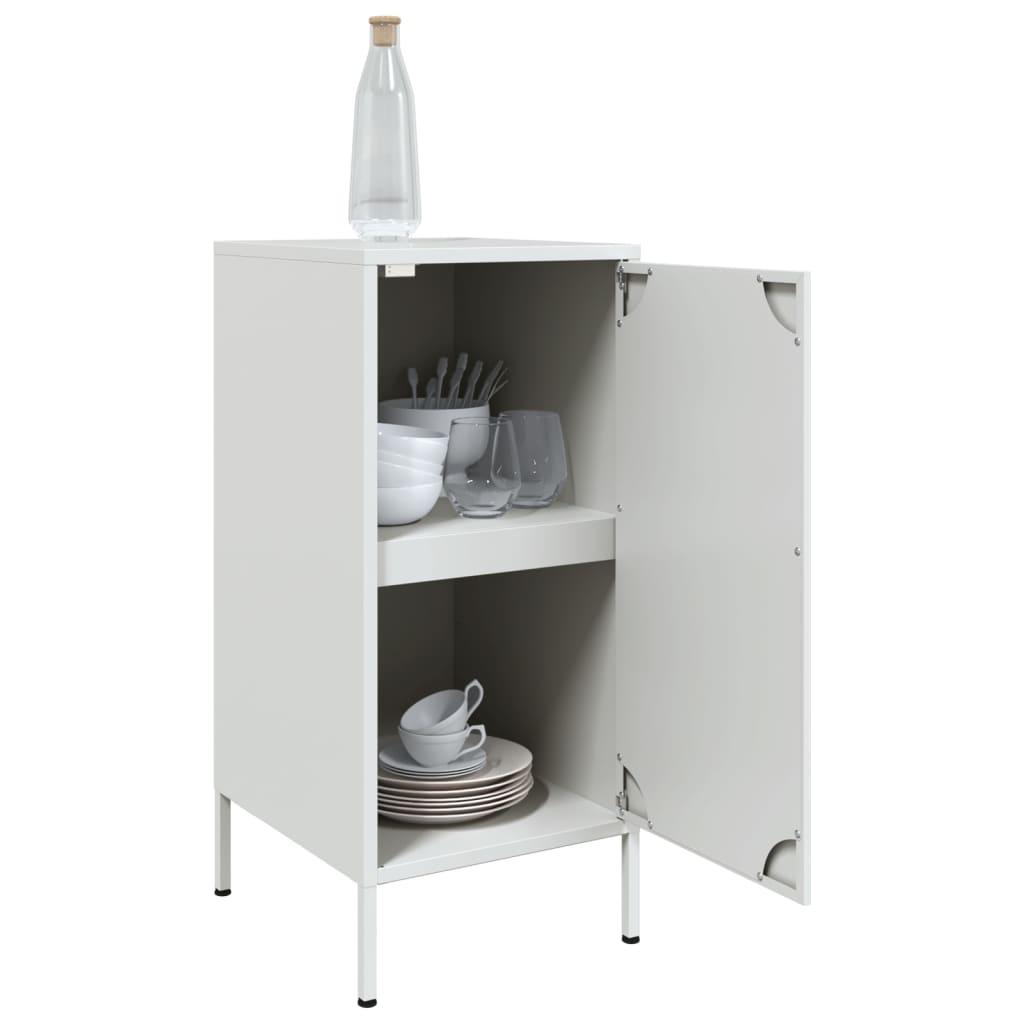 skabe 2 stk. 36x39x79 cm stål hvid