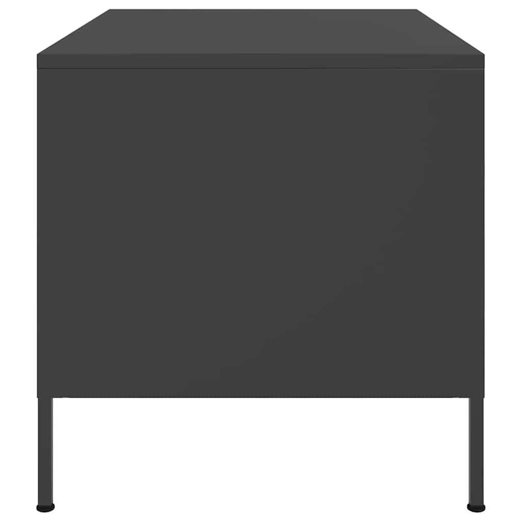 sofabord 68x50x50,5 cm stål sort
