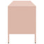 tv-bord 100,5x39x50,5 cm stål lyserød