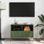 tv-bord 68x39x50,5 cm stål olivengrøn