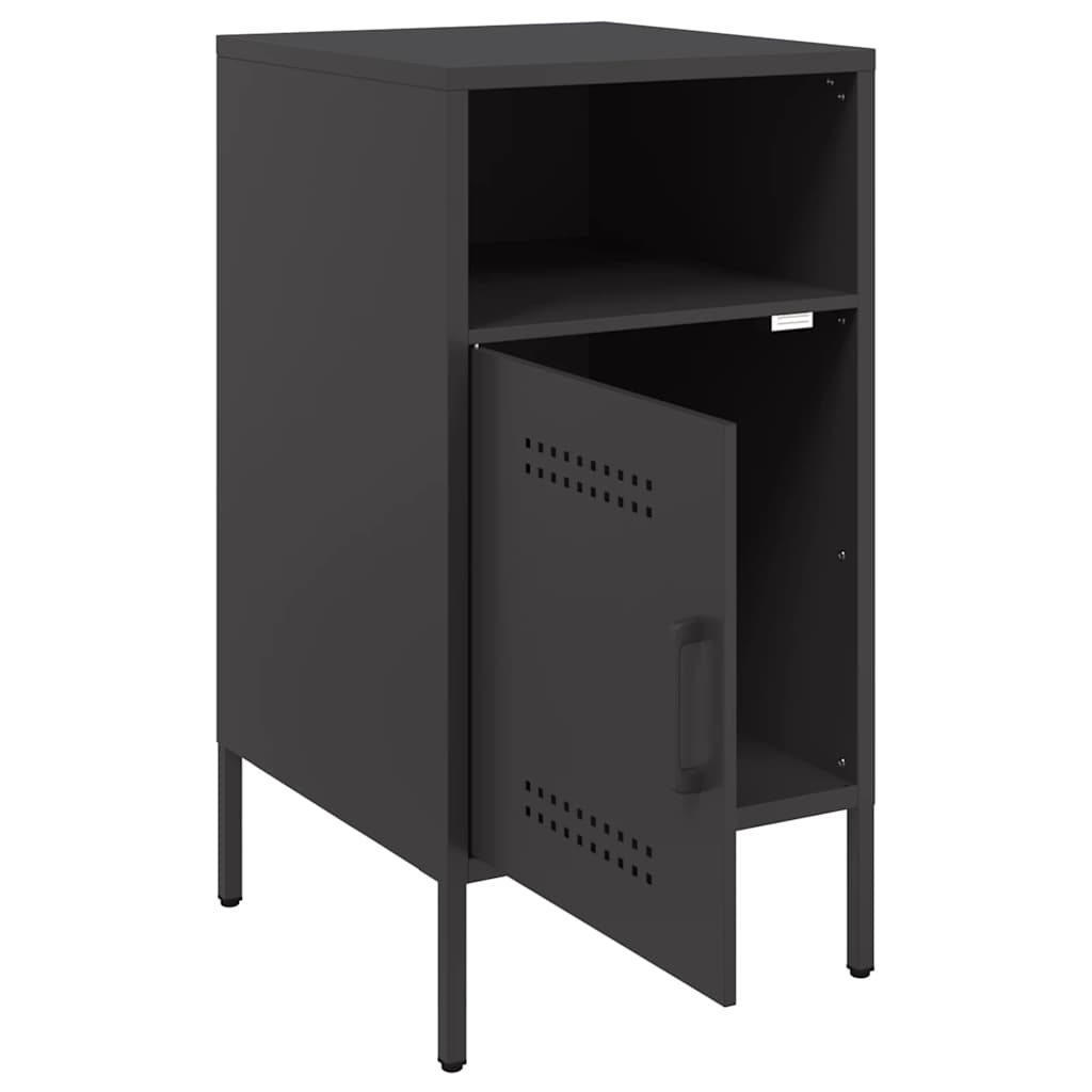 sengebord 36x39x68 cm stål sort