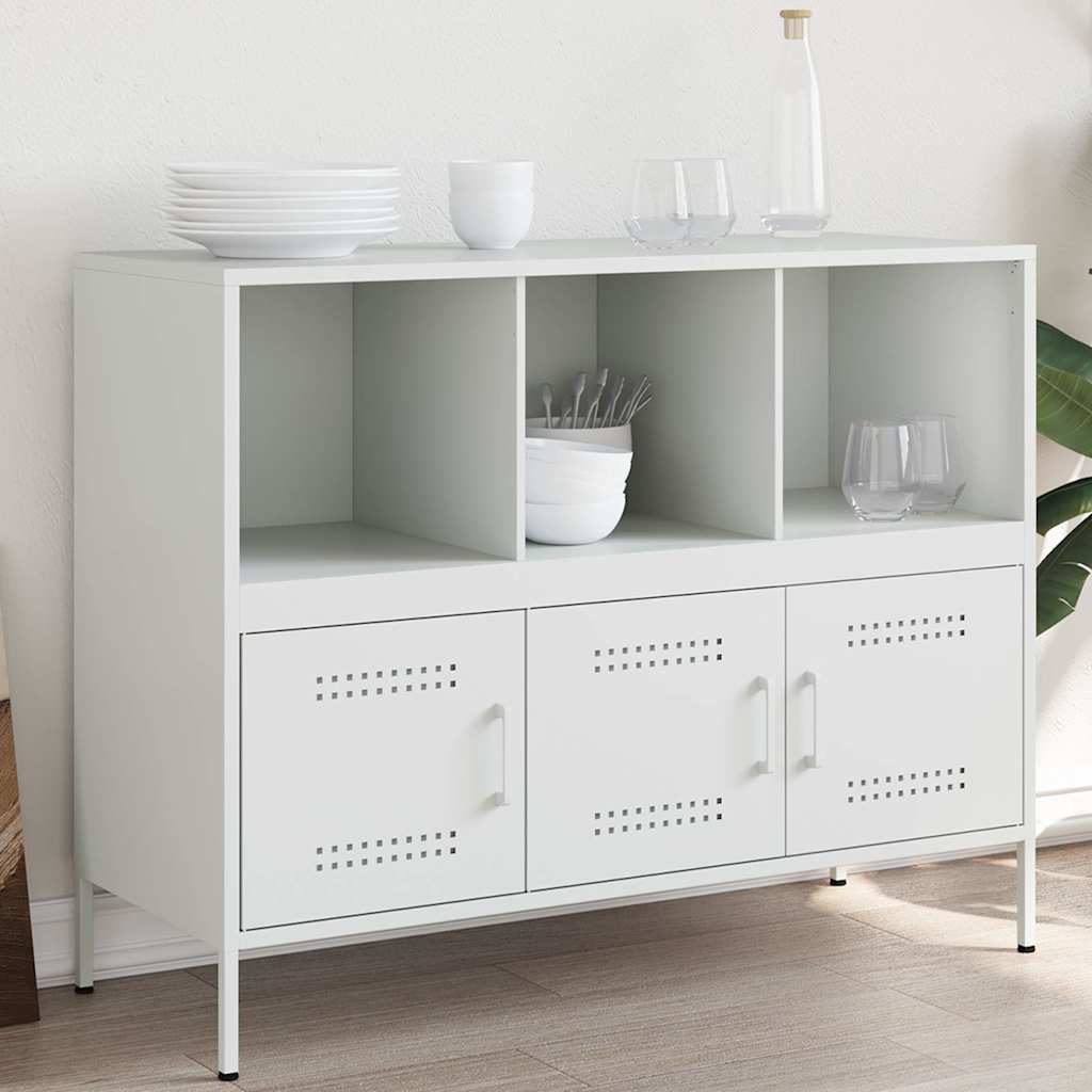 skab 100,5x39x79 cm stål hvid