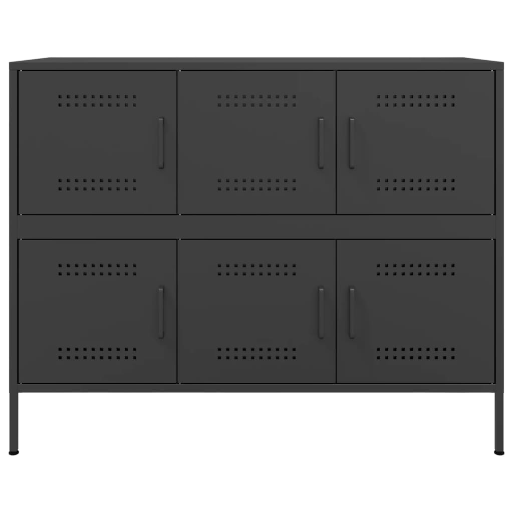 skab 100,5x39x79 cm stål sort