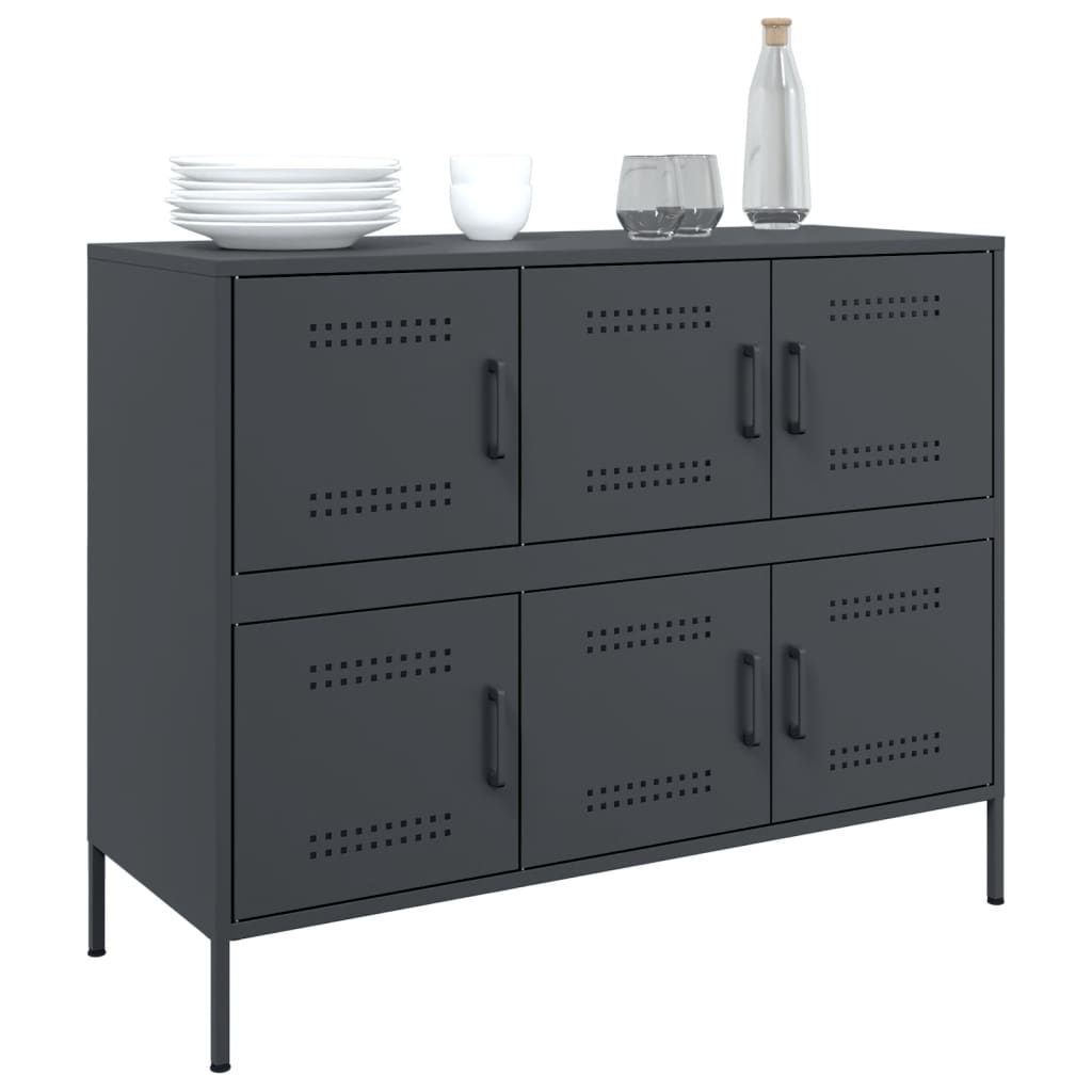 skab 100,5x39x79 cm stål antracitgrå