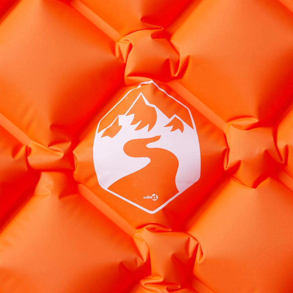 1-personers campingmadras 190x58x6 cm oppustelig orange