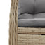 spisebordssæt til haven 5 dele med hynder polyrattan beige