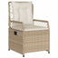spisebordssæt til haven 5 dele med hynder polyrattan beige
