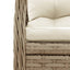 spisebordssæt til haven 5 dele med hynder polyrattan beige