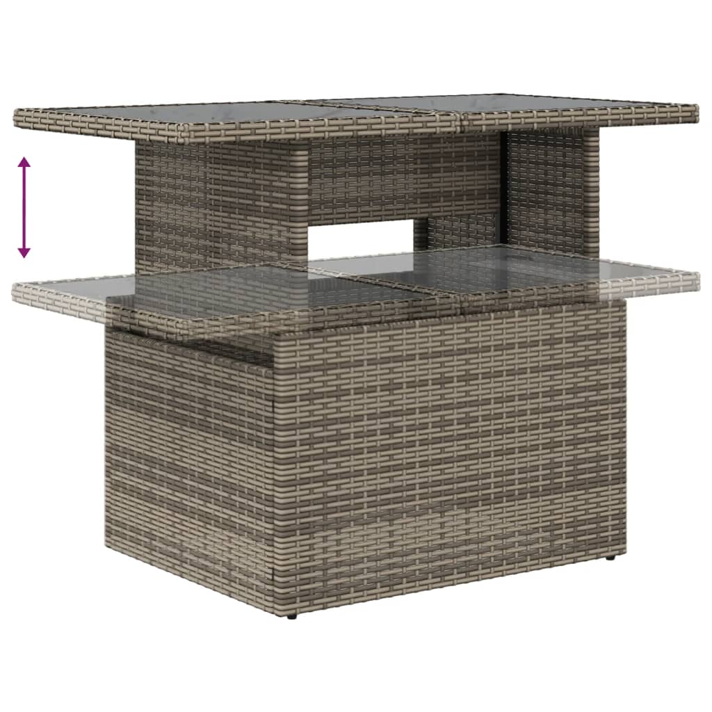 sofasæt til haven 8 dele med hynder polyrattan grå