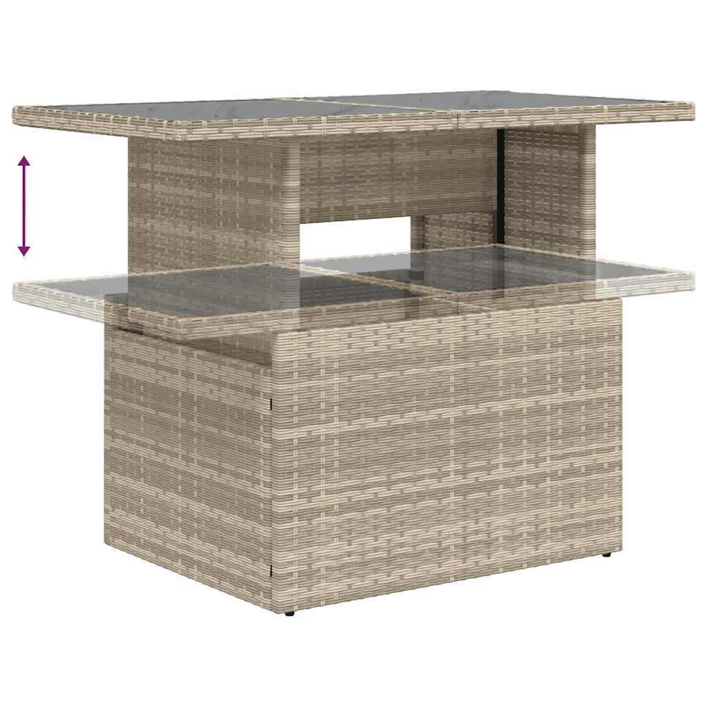 sofasæt til haven 8 dele med hynder polyrattan lysegrå