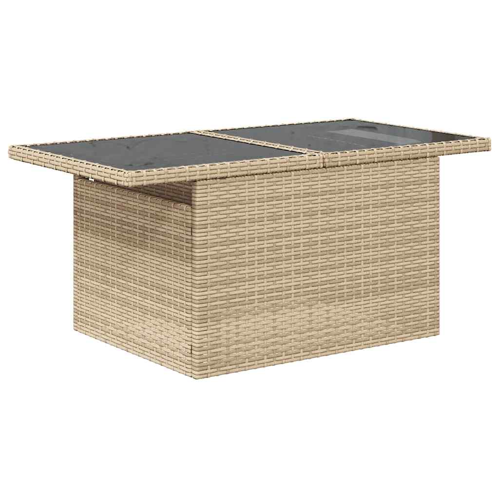 sofasæt til haven 9 dele med hynder polyrattan beige