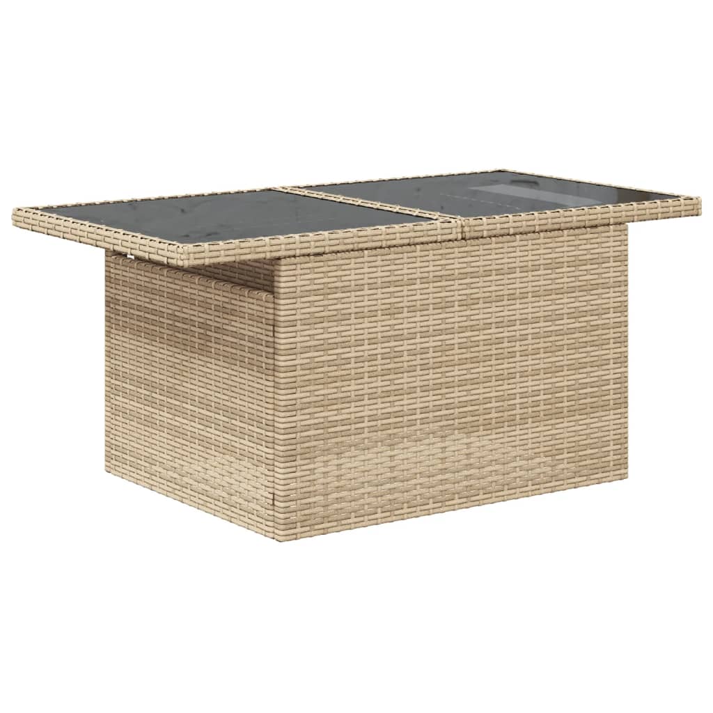 sofasæt til haven 9 dele med hynder polyrattan beige