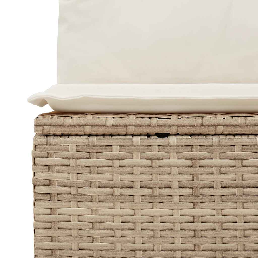 sofasæt til haven 5 dele med hynder polyrattan beige