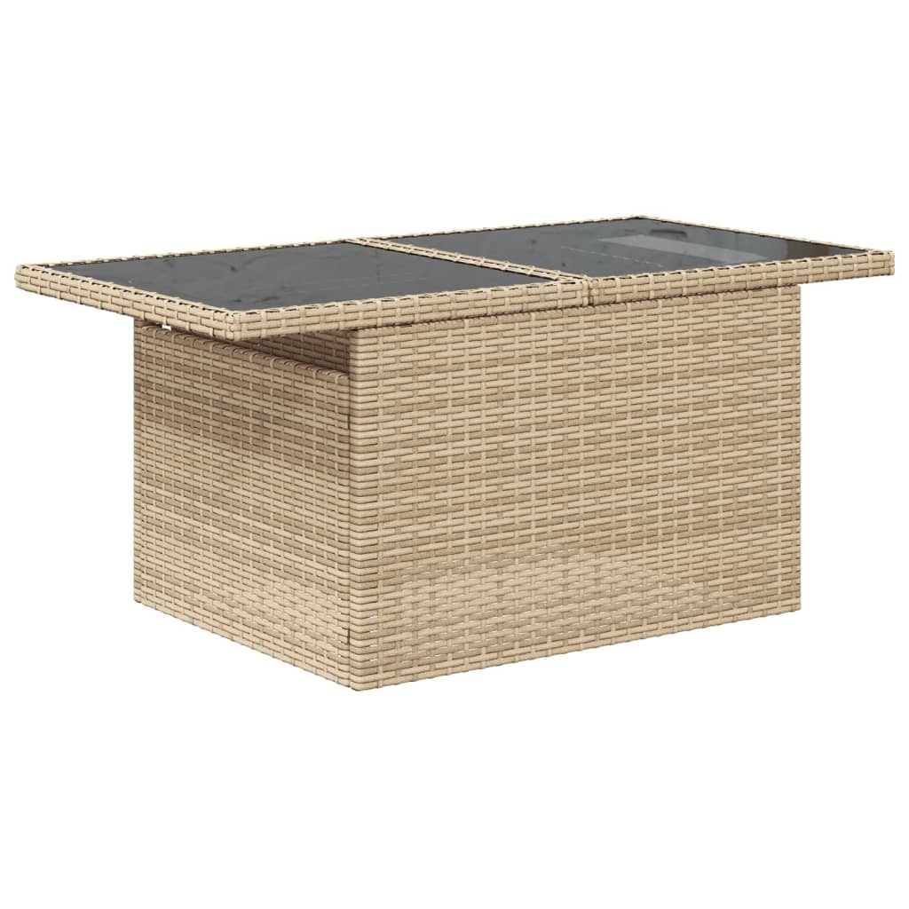 sofasæt til haven 10 dele med hynder polyrattan beige