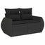 sofasæt til haven 11 dele med hynder polyrattan sort
