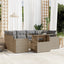 sofasæt til haven 7 dele med hynder polyrattan beige