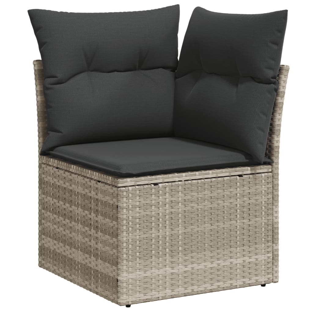 sofasæt til haven 8 dele med hynder polyrattan lysegrå