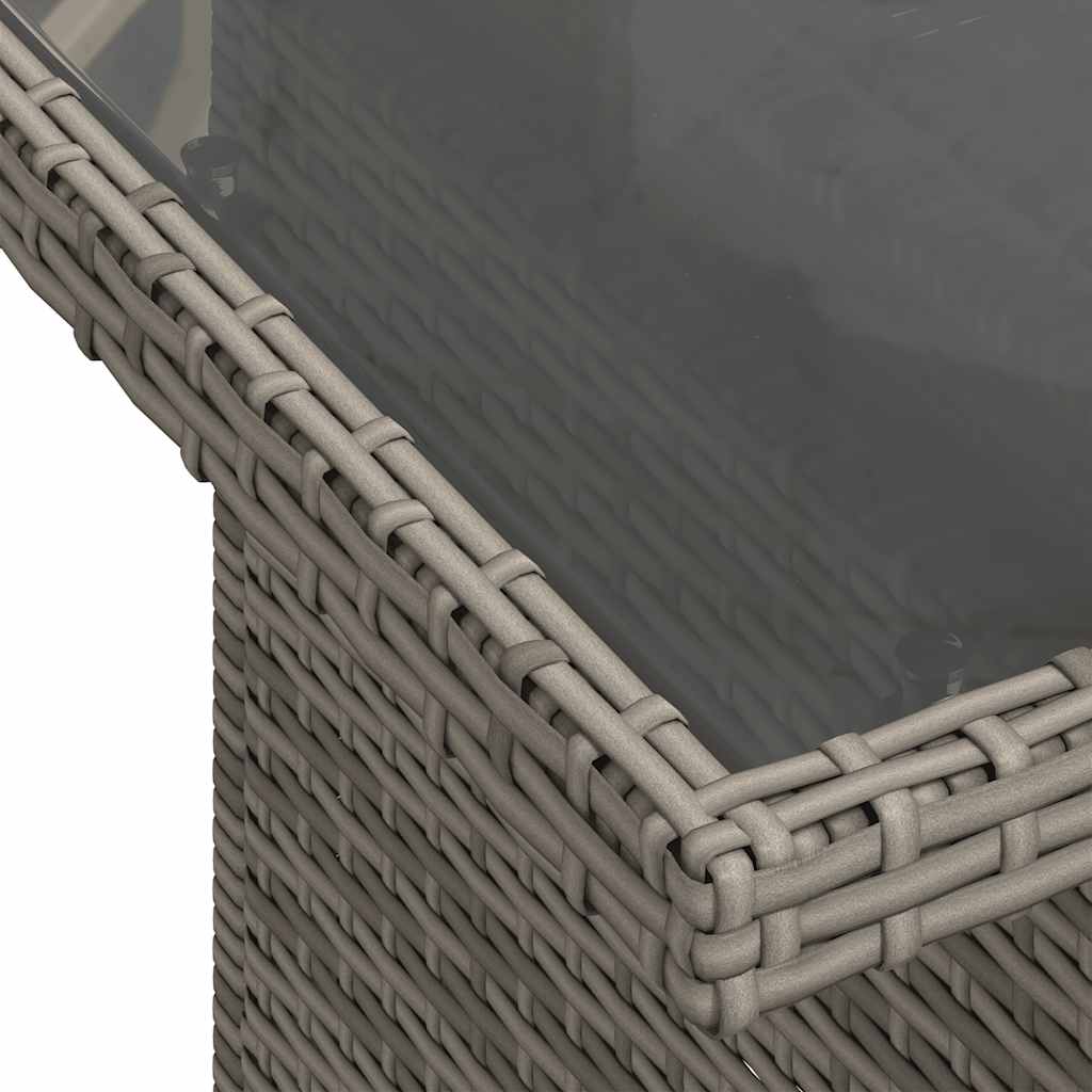 havesofasæt med 10 dele og hynder grå polyrattan