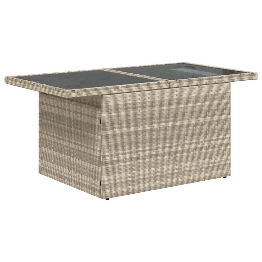 loungesæt til haven 11 dele med hynder polyrattan grå