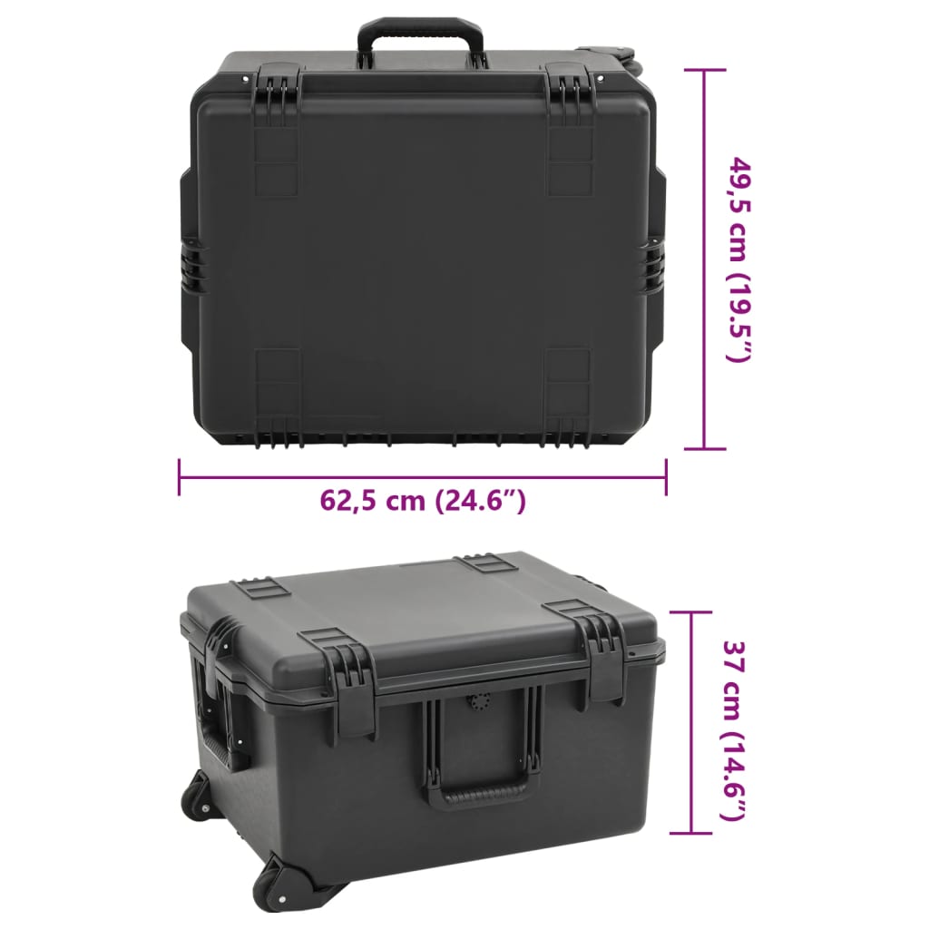transportabel flightcase 62,5x49,5x37 cm PP sort