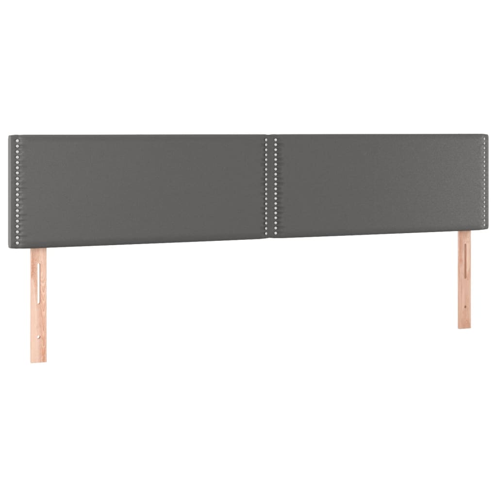 kontinentalseng med madras 120x190 cm kunstlæder grå