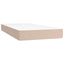 kontinentalseng 120x190 cm kunstlæder cappuccinofarvet