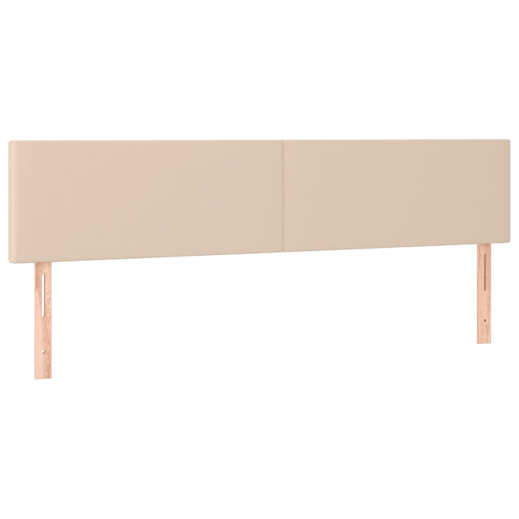 kontinentalseng 120x190 cm kunstlæder cappuccinofarvet