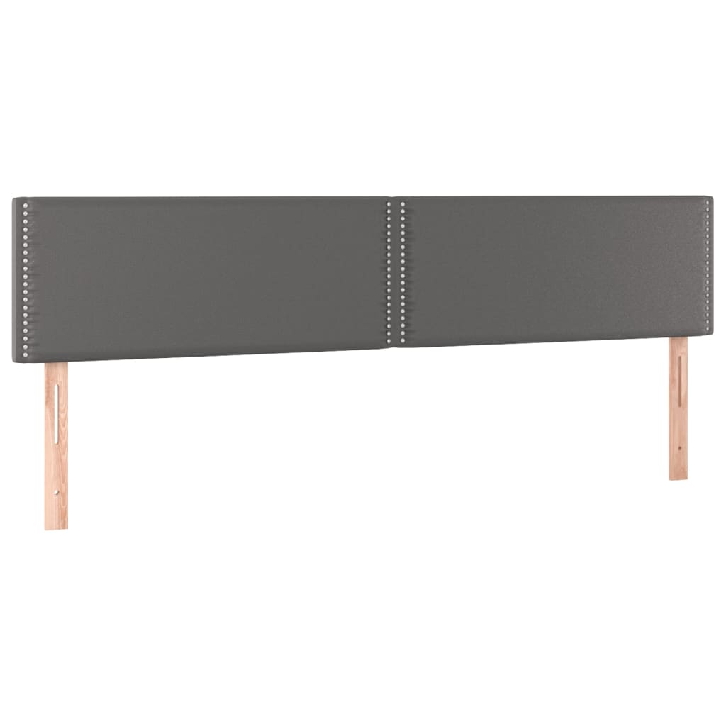 kontinentalseng med madras 120x190 cm kunstlæder grå