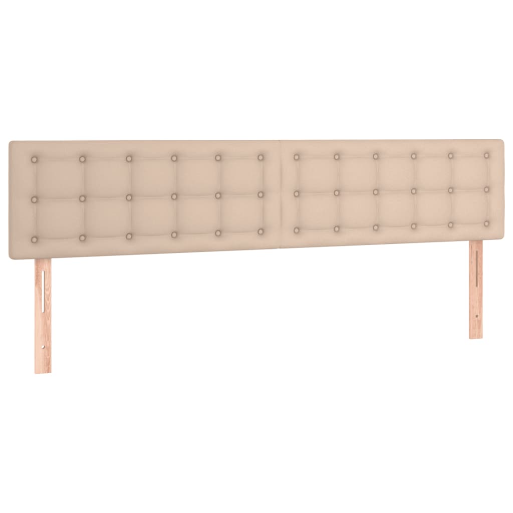kontinentalseng 120x190 cm kunstlæder cappuccinofarvet