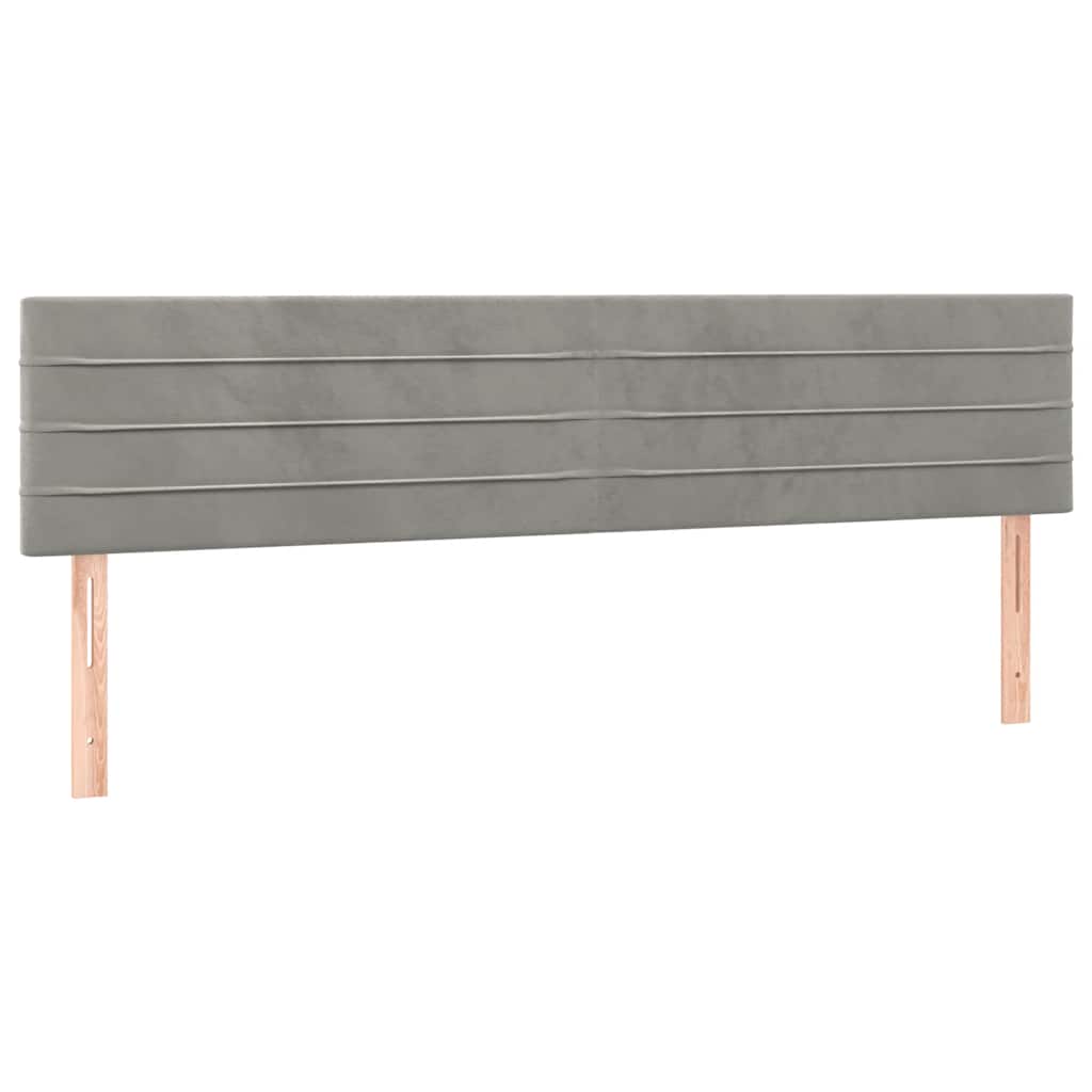 kontinentalseng med madras 120x190 cm velour lysegrå