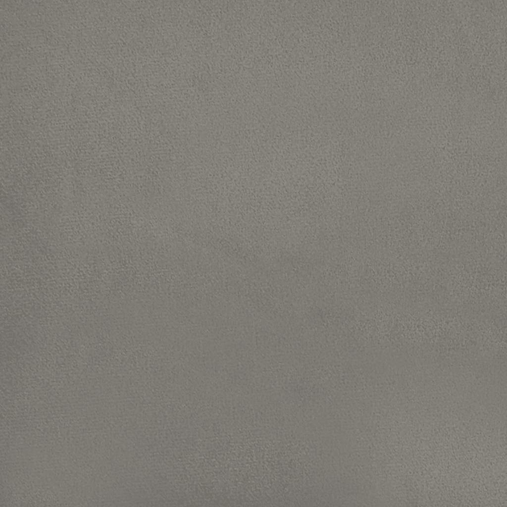 kontinentalseng med madras 120x190 cm velour lysegrå