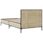 sengeramme 90x200 cm konstrueret træ og metal sonoma-eg
