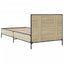 sengeramme 100x200 cm konstrueret træ og metal sonoma-eg