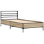 sengeramme 75x190 cm konstrueret træ og metal sonoma-eg