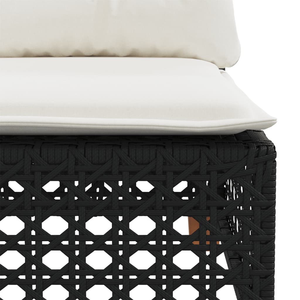sofasæt til haven 4 dele med hynder polyrattan sort