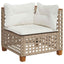 sofasæt til haven 4 dele med hynder polyrattan beige