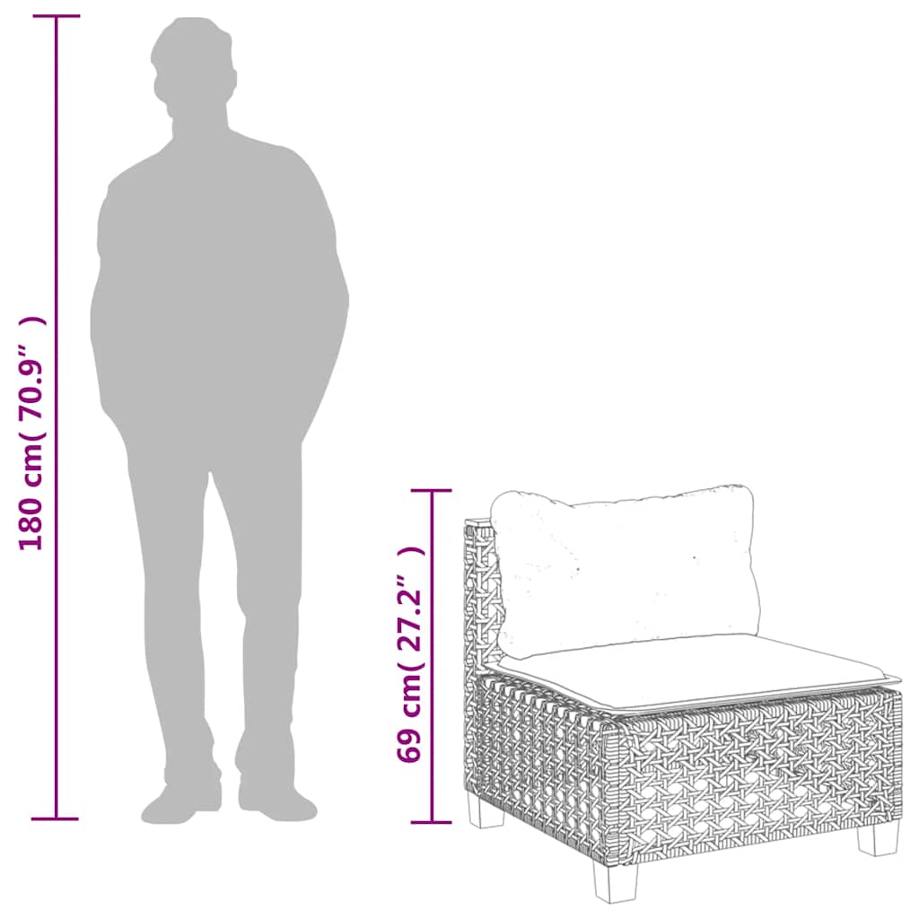 sofasæt til haven 4 dele med hynder polyrattan beige
