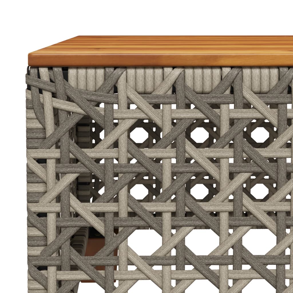 sofasæt 5 dele med hynder polyrattan grå