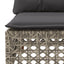sofasæt 5 dele med hynder polyrattan grå