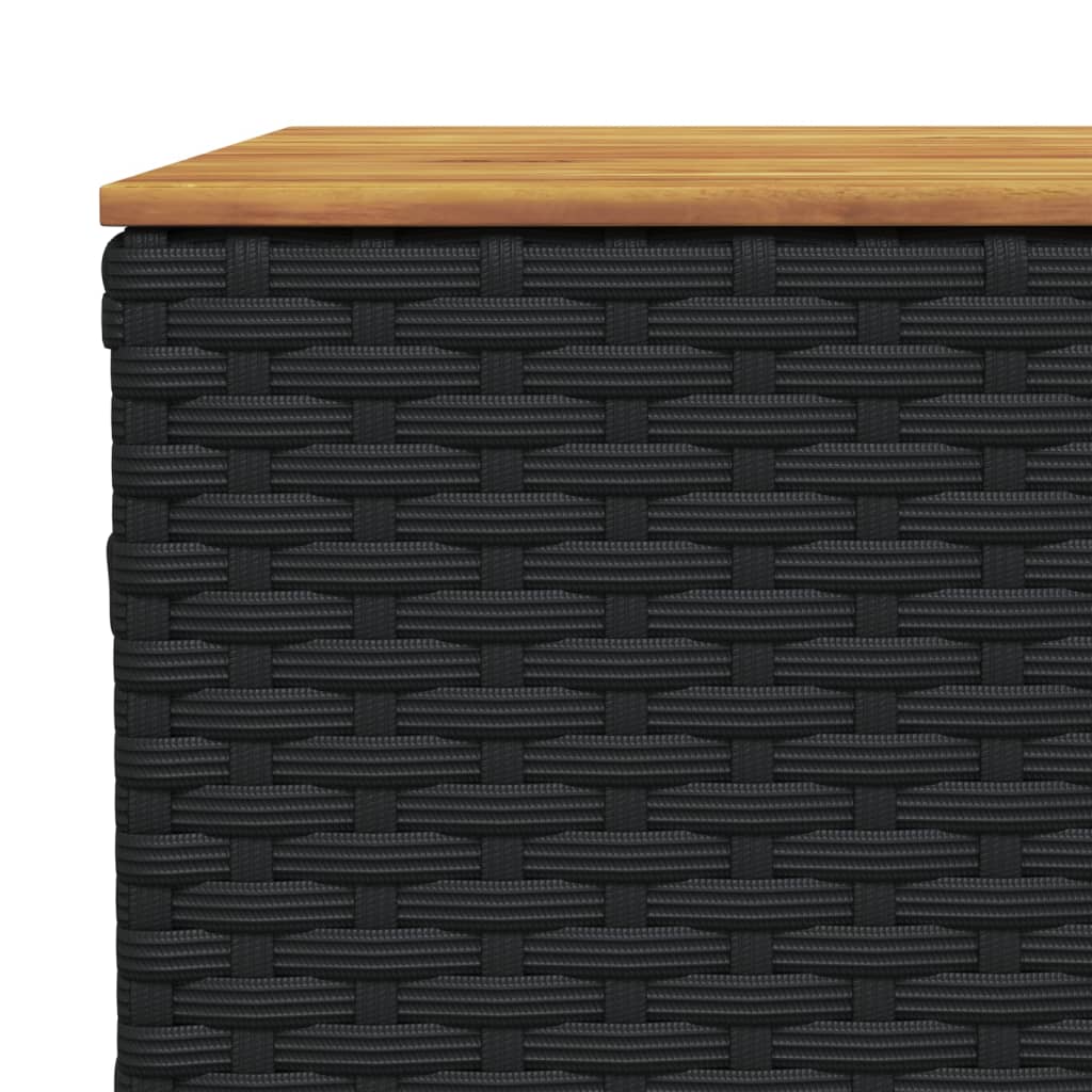sofasæt til haven 6 dele med hynder polyrattan sort