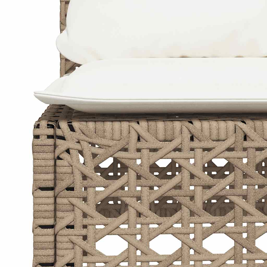 sofasæt til haven 6 dele med hynder polyrattan beige