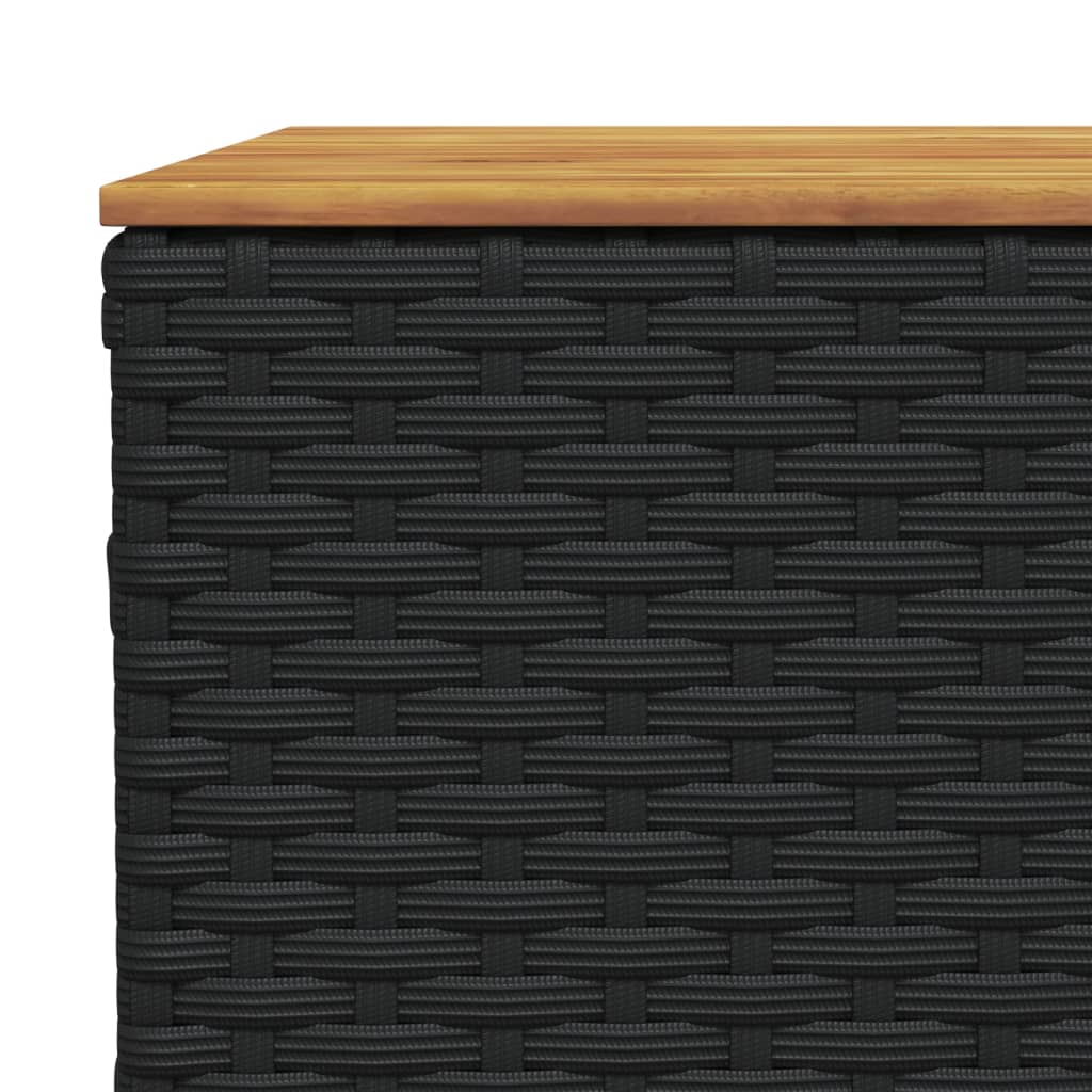 sofasæt til haven 7 dele med hynder polyrattan sort