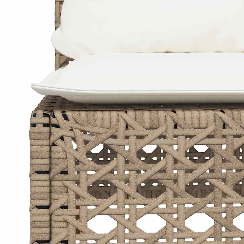 sofasæt til haven 7 dele med hynder polyrattan beige
