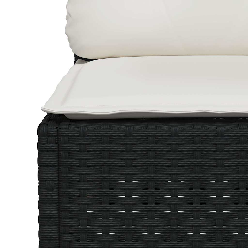 sofasæt til haven 8 dele med hynder polyrattan sort