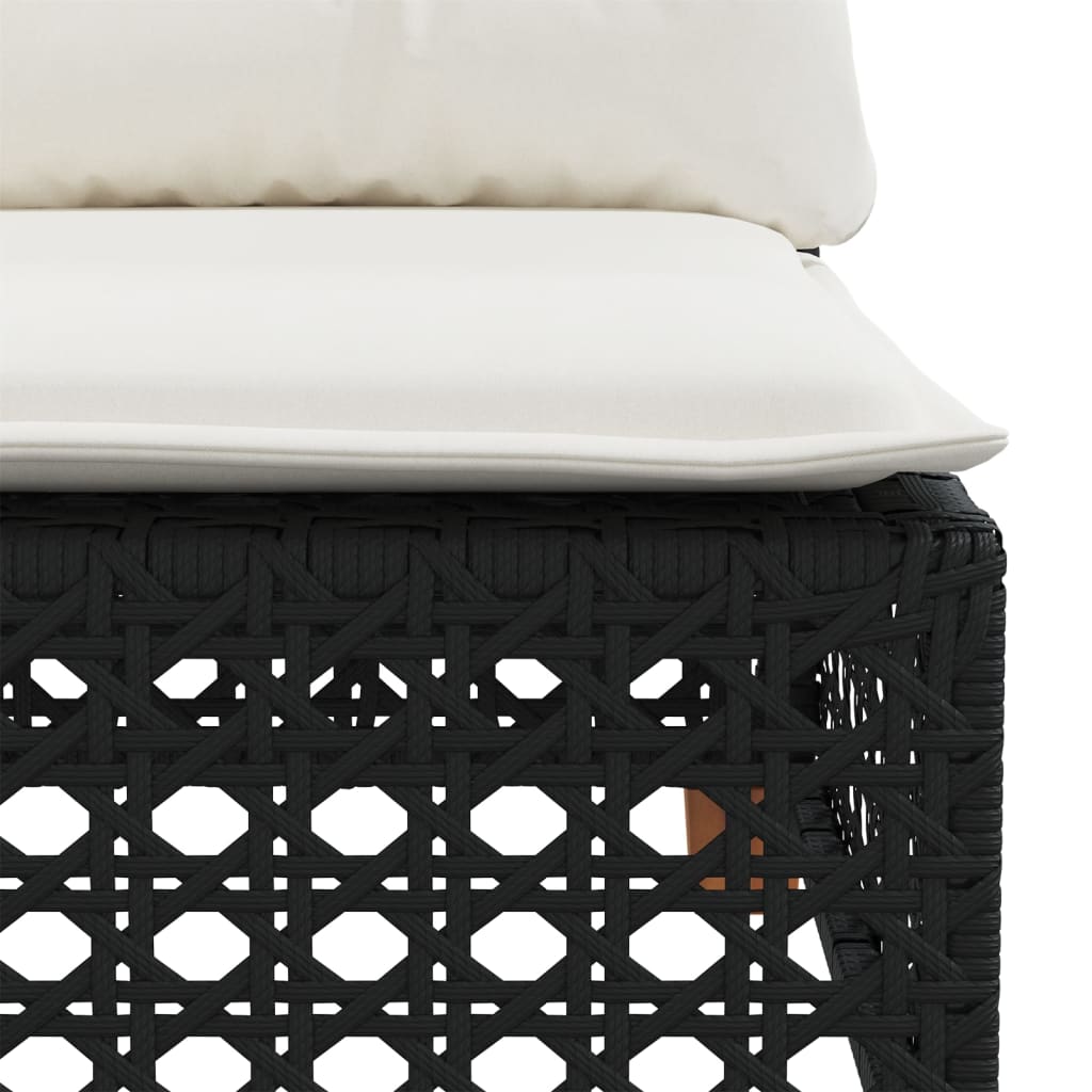 sofasæt til haven 8 dele med hynder polyrattan sort