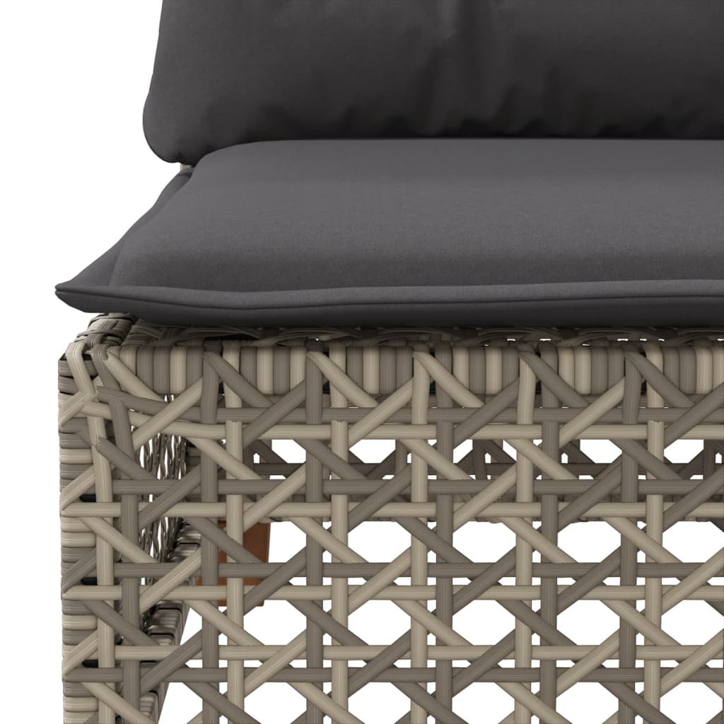 sofasæt til haven 8 dele med hynder polyrattan grå