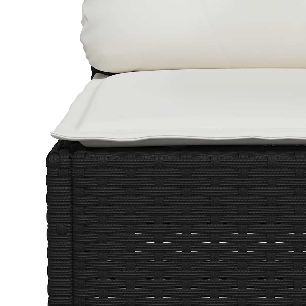 sofasæt til haven 8 dele med hynder polyrattan sort