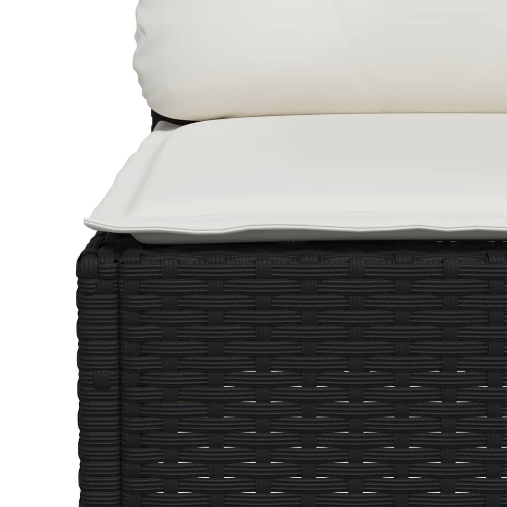 sofasæt til haven 10 dele med hynder polyrattan sort